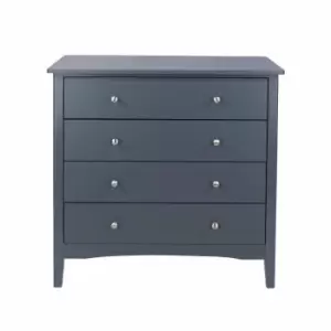 Como Midnight Blue 4 Drawer Chest Blue