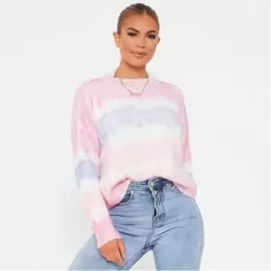 I Saw It First Tie Dye Rib Jumper - Multi