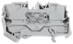 Wago 2010-1201 Terminal Block, Din Rail, 2Pos, 12Awg