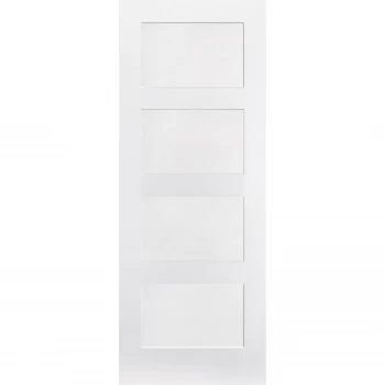 Shaker Internal Primed White 4 Panel Fire Door - 686 x 1981mm