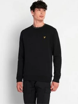 Lyle & Scott Branded Ringer Sweatshirt - Black Size M Men