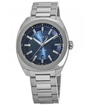 Gucci GG2570 Blue Dial Stainless Steel Mens Watch YA142303 YA142303