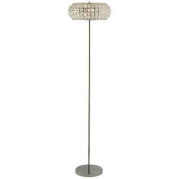 Searchlight MARILYN - 3 Light Chrome Floor Lamp with Crystal Glass, Crystal Sand Diffuser