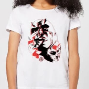 Marvel Knights Daredevil Layered Faces Womens T-Shirt - White - XL