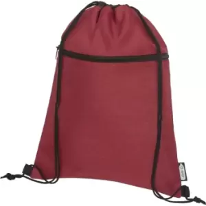 Bullet Ross Recycled Drawstring Bag (One Size) (Dark Red Heather)