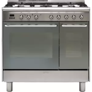 SMEG CG92PX9 90cm Dual Fuel Range Cooker - Stainless Steel - A/A Rated