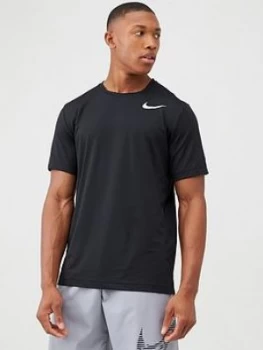 Nike Short Sleeve Hyper Dry Training Top - Black