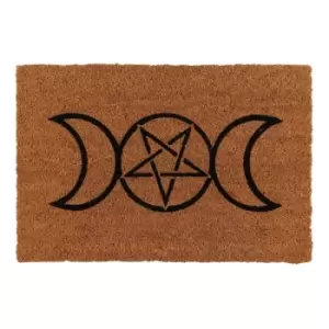 Natural Triple Moon Door Mat