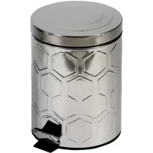 Hex Stainless Steel 5L Bathroom Bin - Mirror - Mirror