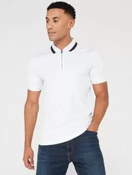 BOSS Polston 33 Slim Fit Polo Shirt - White, Size L, Men