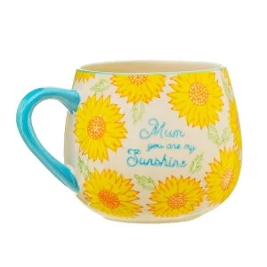 Sass & Belle Sunflower Mum Blue Mug