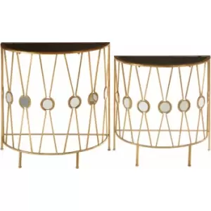 Premier Housewares - Faiza Set of 2 X-Design Console Tables