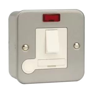 Click Scolmore Essentials Metal Clad 13A Fused Spur Switched Connection Unit With Neon - CL052