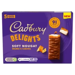 Cadbury Delights Soft Nougat Orange & Caramel Chocolate Bars