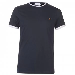 Farah Vintage Farah Groves Ringer T Shirt - Navy 412