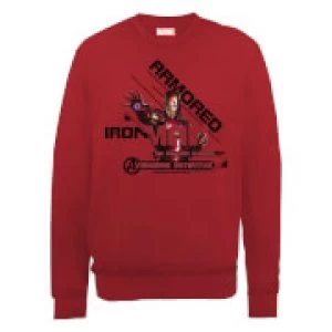 Marvel Avengers Assemble Armored Iron Man Sweatshirt - Red - XL