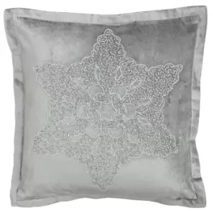 Wonderland Snowflake Silver Cushion Silver