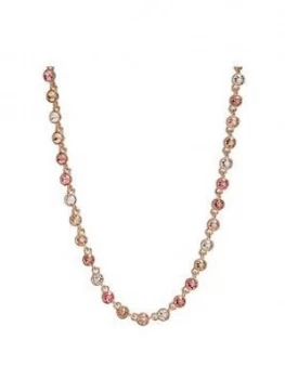 Jon Richard Sw Rose Gold Tennis Allway Necklace