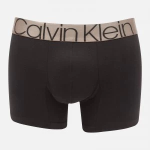 Calvin Klein Mens Bronze Waistband Trunks - Black - XL