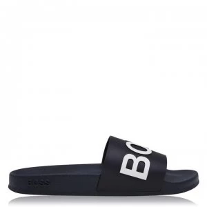 Hugo Boss Bay Pool Slides Navy/White Size 10 Men