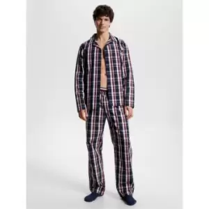 Tommy Hilfiger Ls Woven Pyj Set - Blue