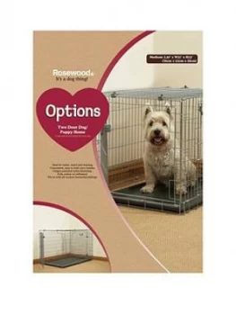 Rosewood Two Door Dog & Puppy Home - Medium 76 X 52 X 58Cm