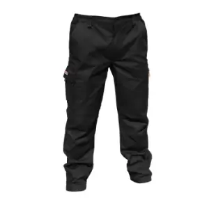 Result Mens Stretch Work Trousers / Pants (34inch Long Length) (40") (Black)