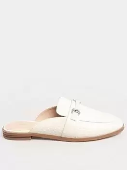 Long Tall Sally Chain Mule Loafer - White, Size 12, Women