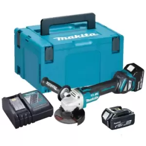 Makita DGA467RTJ 18v Cordless Brushless 115mm Angle Grinder Padde Switch Makpac