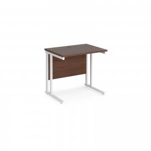 Maestro 25 WL Straight Desk 800mm x 600mm - White Cantilever Frame wa