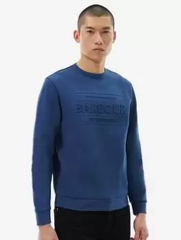 Barbour International Stamp Embossed Crew Neck Sweatshirt - Blue Size M, Men