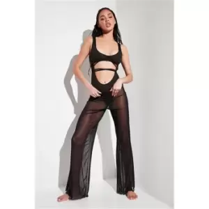 I Saw It First Black Wide Leg Beach Trousers - Black