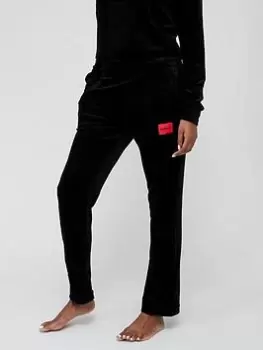 HUGO Red Label Velour Lounge Joggers - Black, Size XL, Women