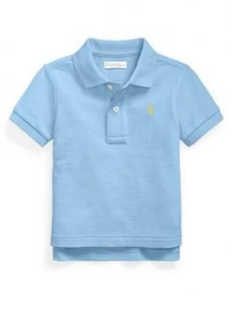 Ralph Lauren Baby Boys Classic Short Sleeve Polo, Blue, Size 12 Months