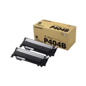 Samsung CLT P404B Black Standard Yield Toner Cartridges Pack of 2 SU