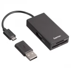 Hama USB 2.0 OTG Hub/Card Reader for Smartphone/Tablet/Notebook/PC