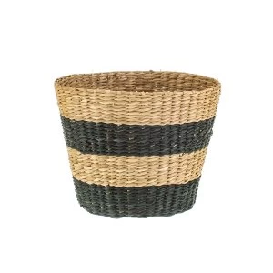 Sass & Belle Black Stripe Seagrass Planter