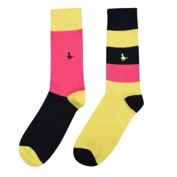 Jack Wills Fairacres Multipack Neon Socks 2 Pack - Multi