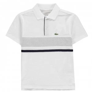 Lacoste Chest Polo Shirt - White/Grey