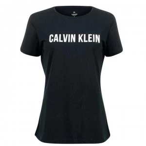 Calvin Klein Performance Calvin Short Sleeve Logo Top - Black Tonal