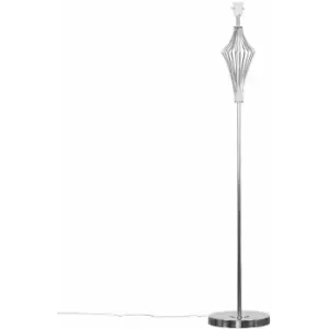 Minisun - Chrome Metal Wire Geometric Diamond Floor Lamp Base