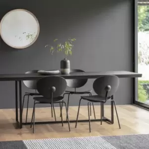 Gallery Interiors Forden 6 Seater Dining Table Black