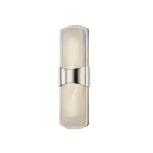 Valencia LED Wall Sconce Polished Nickel, Alabaster, 3000K