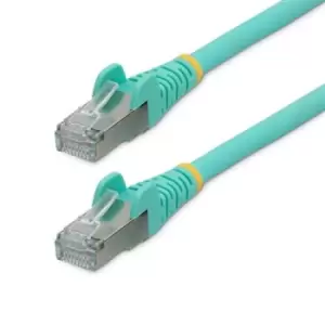 StarTech.com 10m CAT6a Ethernet Cable - Aqua - Low Smoke Zero Halogen (LSZH) - 10GbE 500MHz 100W PoE++ Snagless RJ-45 w/Strain Reliefs S/FTP Network P