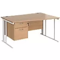 Dams International Wave Desk MCM14WRP2WHB 1,400 x 725 x 800 - 990 mm