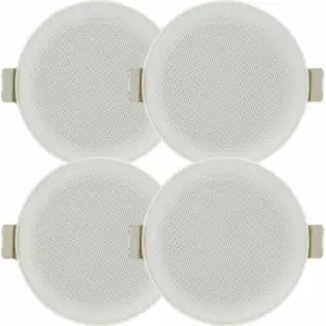 Loops - 2x pair 3' Mini Low Profile Ceiling Speaker 8 ohm 2 Way Compact Mount Slim Line