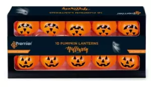 Halloween Pumpkin Battery-Powered Orange 10 LED Indoor String Lights