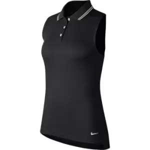 Nike Dri-FIT Victory Womens Sleeveless Golf Polo - Black