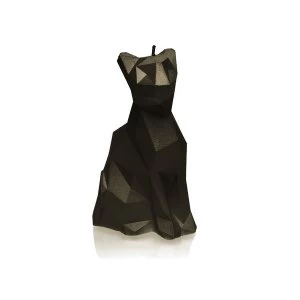 Black Low Poly Cat Candle