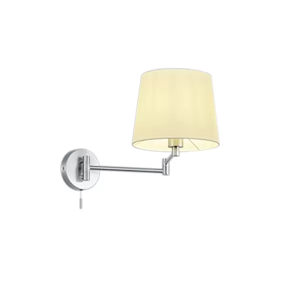 Lyon Modern Wall Lamp with Shade Nickel Matt